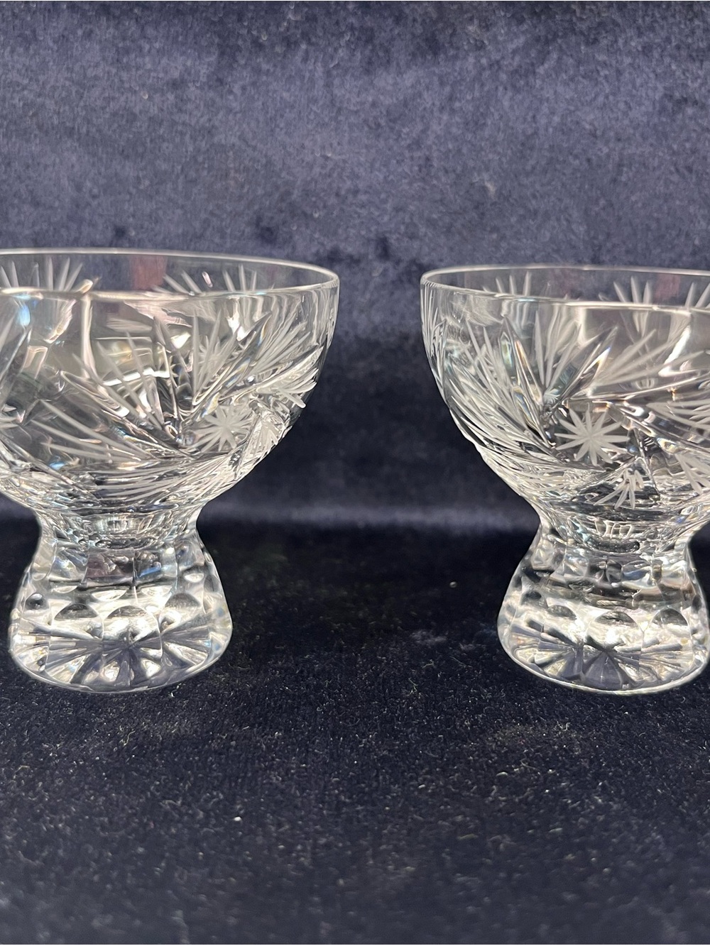 Vintage MCM Andernach Nachtmann cordial glasses - pair